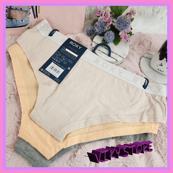 NWT {Roxy} Chic Essentials:  Pack of 3 Hipsters, LARGE NWT - Picture 4 of 5